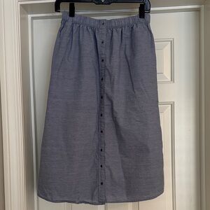 Abercrombie & Fitch Chambray Blue Button-Down Skirt S